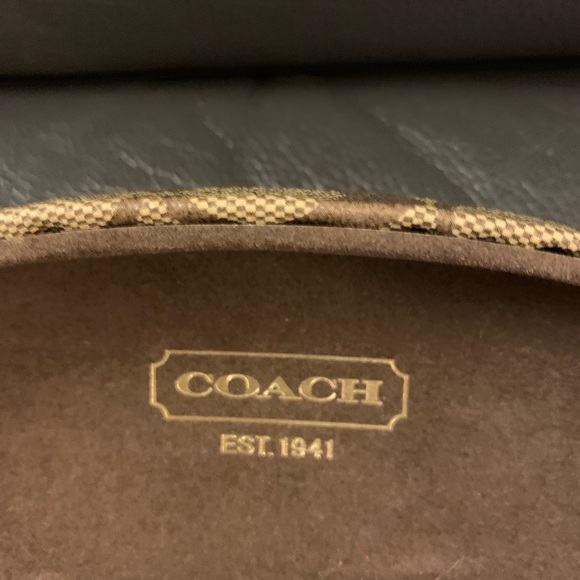 Coach Signature Tan Brown Eyeglass Case - Picture 2 of 6